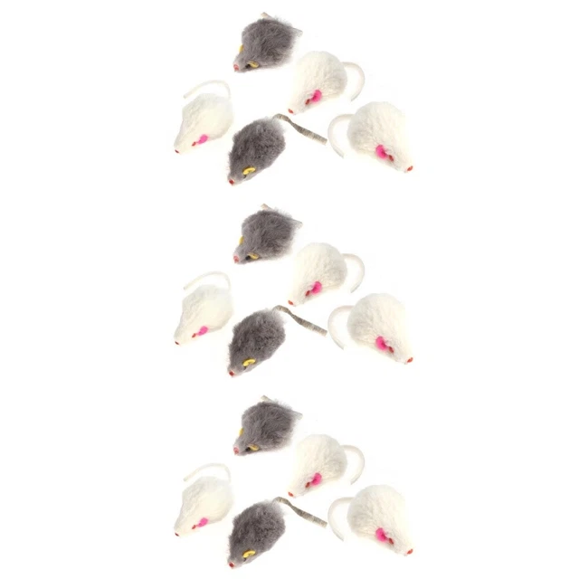 15 pezzi topi falsi giocattolo interattivo mini peluche divertente mouse giocattolo