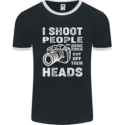 Photography I Shoot People Photographer Mens Ringer T-Shirt FotL
