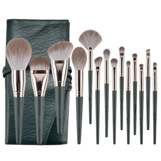 14PCS Professional Kabuki Make up Brushes Set Cosmetic Tool With Makeup Bag Case