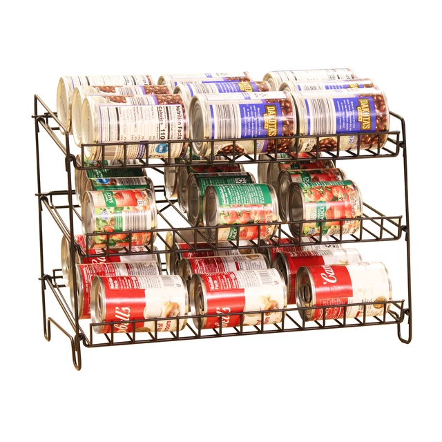 Can Rack Organizer Jar Dispenser Kitchen Countertop Pantry 16X12.5TallX10"Deep