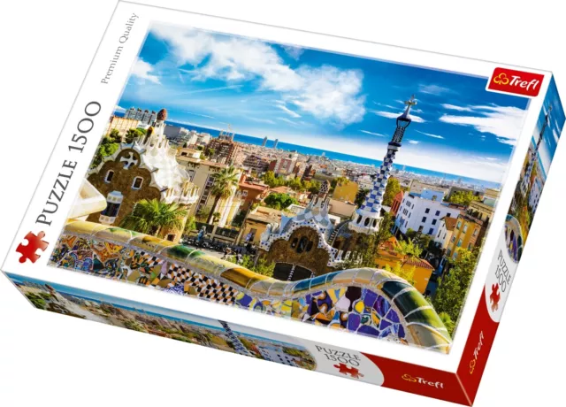 Trefl 1500 Piece Adult Large Park Guell Barcelona Spain Floor Jigsaw Puzzle NEW