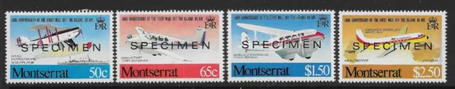 MONTSERRAT SG519/22s 1981 AIRMAIL SERVICE SET SPECIMEN OVPT MNH