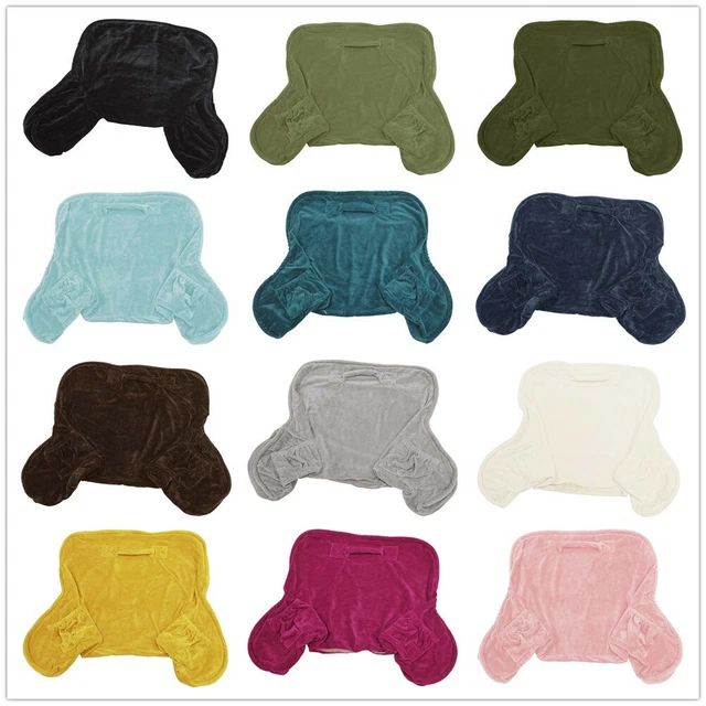 Supersoft Plush Reading Bed Rest Pillow Replacement Cover Washable Cozy 18 inch
