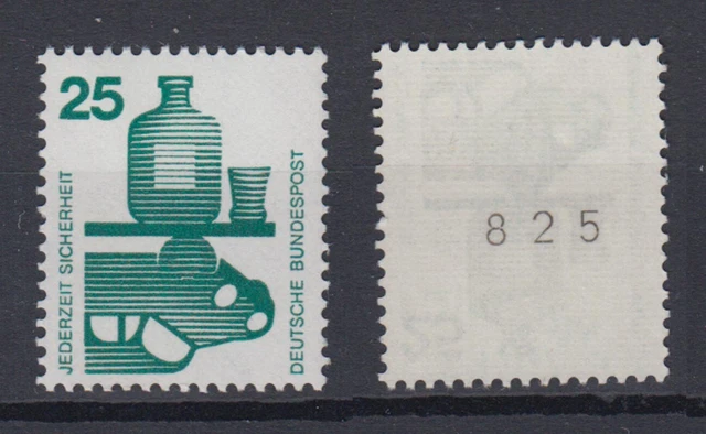 Bund 697 A RM ungerade schwarze Nr. aus 1000er Rolle Unfallverhütung 25 Pf **