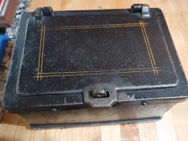 1800's Cast Iron Stagecoach Railroad Strong Box, Wells Fargo?