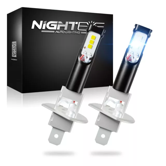 NIGHTEYE Ampoules H7 LED 80W 6500K 1600Lm Voiture Feux Phare Lampe 6000K  Blanc