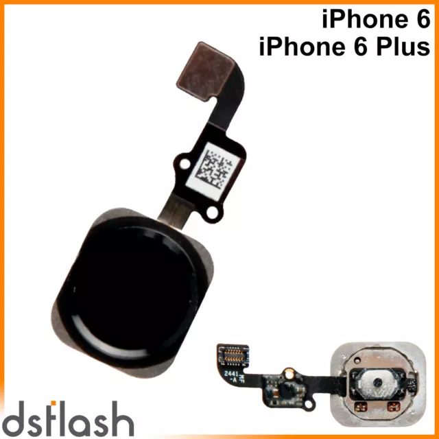 Boton Home iPhone 6 / 6 Plus Negro Cable Flex Menu Huella Touch ID Inicio 6G 6+