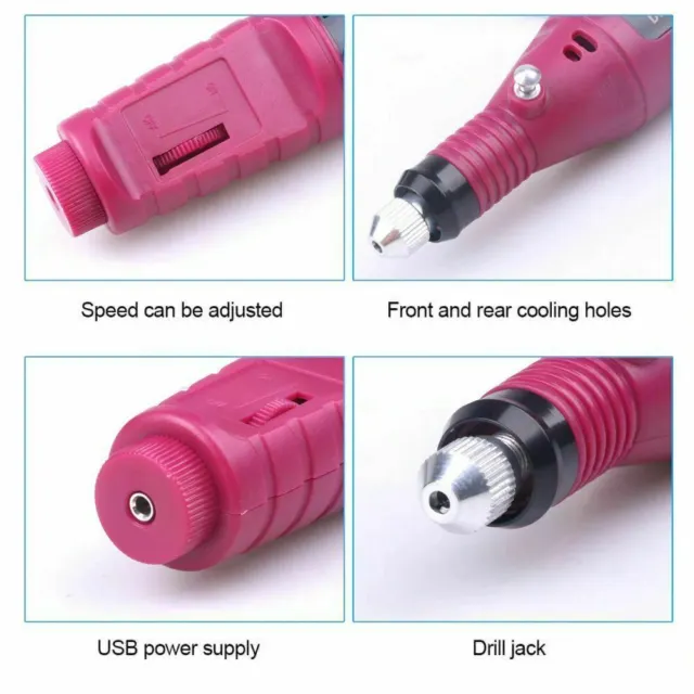 Nail Drill Machine Nail Files Pen Pedicure Milling UV LED Gel Polish Remover UK 3