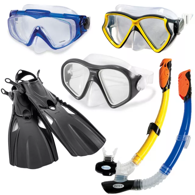 INTEX Schnorchelsets Tauchmaske Taucherbrille + Schnorchel + Flossen