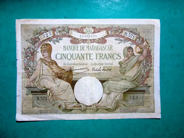 BILLET de banque colonial  MADAGASCAR  -   N° 236