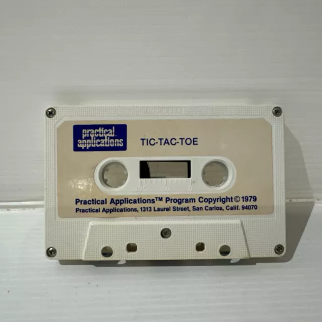 practical applications TIC-TAC-TOE 1979 cassette