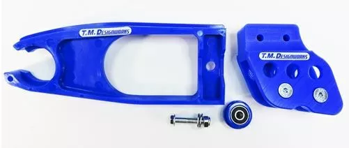 TM Designworks ATV Slide N Guide Guard Kit Yamaha Raptor 700 Blue All Years