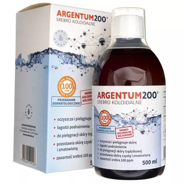 Aura Herbals Argentum 200 argent colloïdal 100 ppm, 500 ml