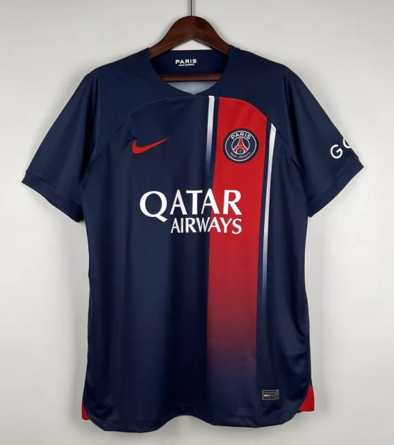 PSG Paris Saint Germain 23/24 Home Shirt Navy Blue Red Size Mens Medium