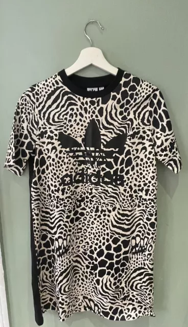 Vestido Adidas Originals ""Vistido"" con estampado de leopardo talla UK8