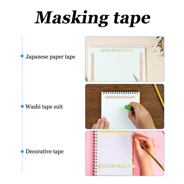 12 rouleaux décoratifs Washi bricolage ruban de masquage journal Scrapbook 10