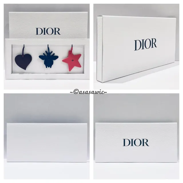 100% Auténtico Christian Dior Kit/Set de Regalo para Sus Dijes VIP Corazón/Estrella/Abeja Caja