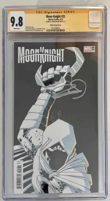 Moon Knight #25 Miller Variant Cover Cgc Ss 9.8 Signed By Frank Miller