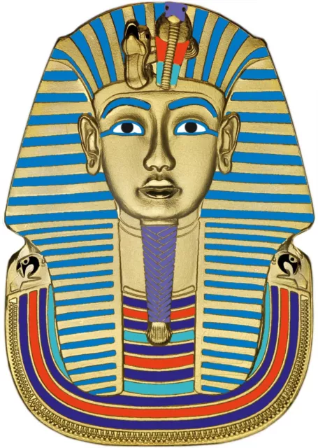 2022 Ghana Egypt Gods King Tutankhamun UHR Gold Plated CN Coin - 5,000 Mintage