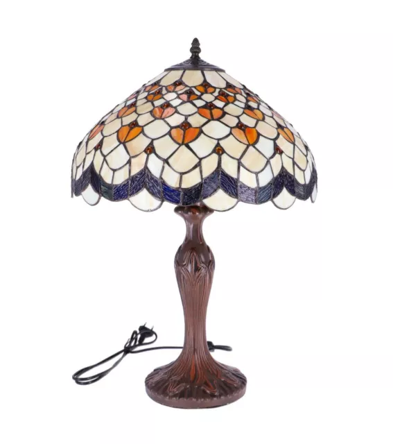 Table Lamp IN Style Stunning Tiffany Base IN Alloy And Glass Made by Hand