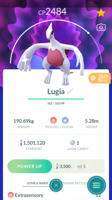 Lugia Hiny Brilhante Pokemon Go (30 Dias de Amizade), Jogo de Computador  Pokemon Go Nunca Usado 62771410