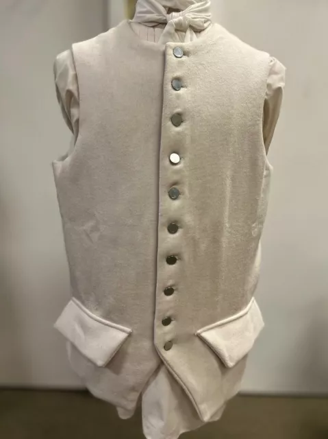 Revolutionary War 18th Century White Wool Waistcoat All Sizes