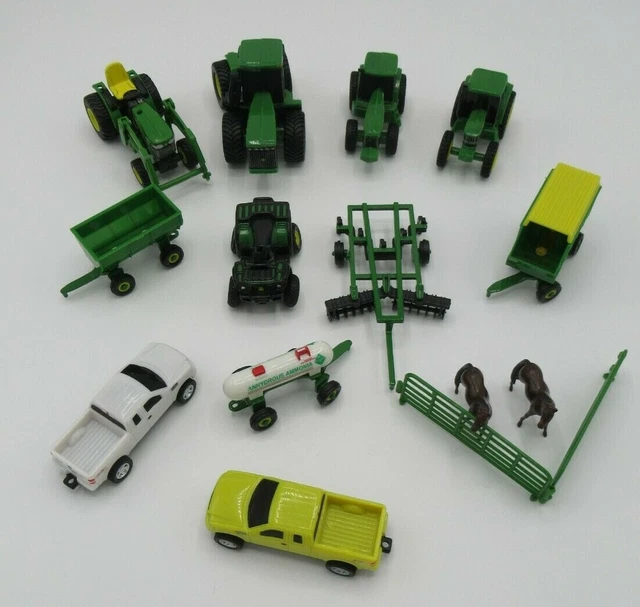 Collectible John Deere Ertyl Minis Tractor Ford F150 4 Wheeler 15 Pcs Farm Equip