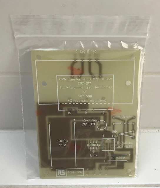 Leiterplatte für 15-0-15 V Netzteil - Radio Ersatzteile - RS 434-087