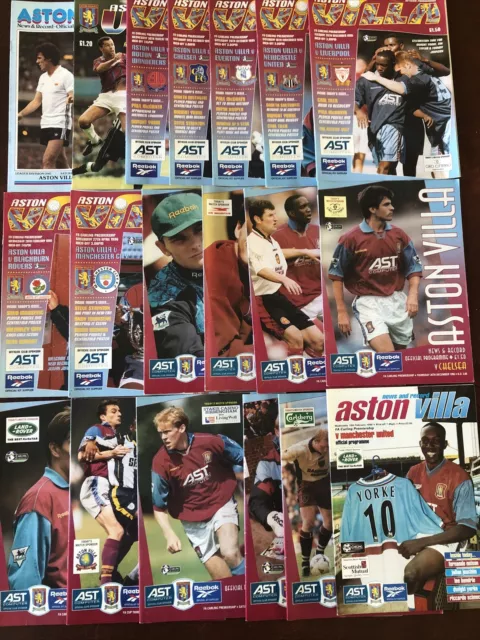 Collection Of Aston Villa Football Programmes