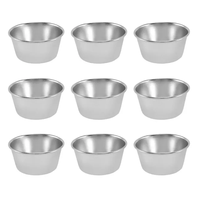 10 Pieces Pudding Cup  Chocolate Cake Cookie Pudding Mold Round Nonstick Egooi