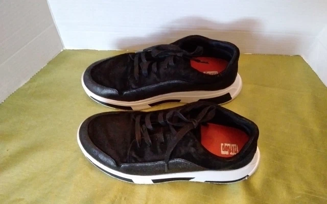 Womans Shoes Fit Flop Black Suede Size 8 Sneakers 2