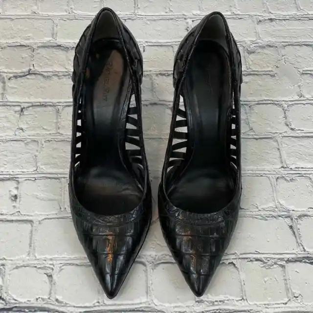 Rachel Roy Arya Croc Leather Heels 6M 2