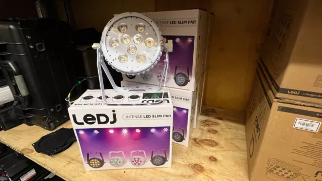 LEDJ Intense 9HEX10 LED Slim Par / UPLIGHTER White Housing OPEN BOX