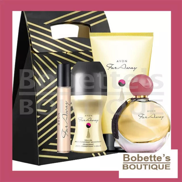 FAR AWAY AVON PRÊT À OFFRIR pour Elle 4 Produits + Boite Cadeau