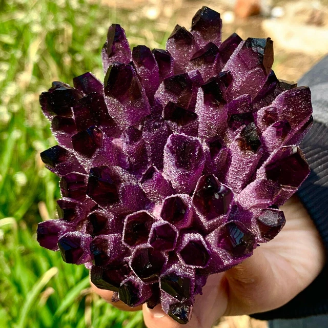 Natural Amethyst Geode Quartz Cluster Crystal Specimen Healing