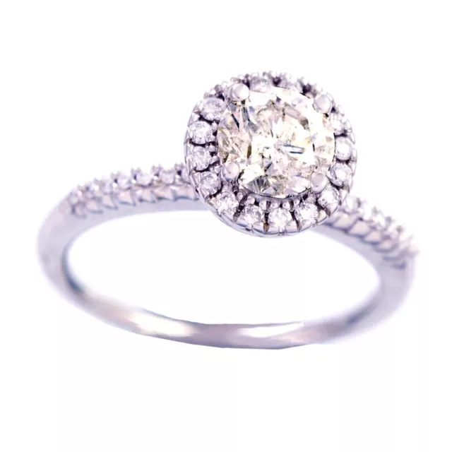 Anillo de Compromiso Diamante con Caja Sobre 1.4 Cts Tw 14K Oro Blanco