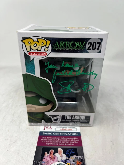 STEPHEN AMELL Arrow Oliver Queen Signed Funko Pop Figure 207 New in Box COA JSA
