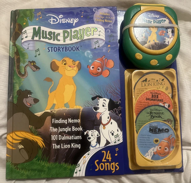 DISNEY MUSIC PLAYER Story book Finding Nemo Jungle Book 101 Lion King