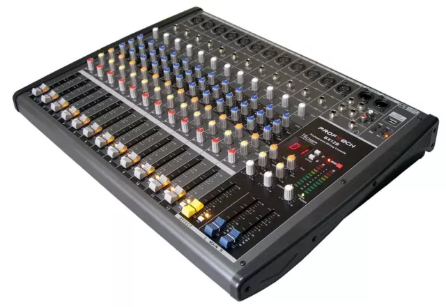 Professional DJ PA 12 Channel Mixer MP3 USB Player Phanto,GAIN,AUX,EFF,PAN BX12B 2