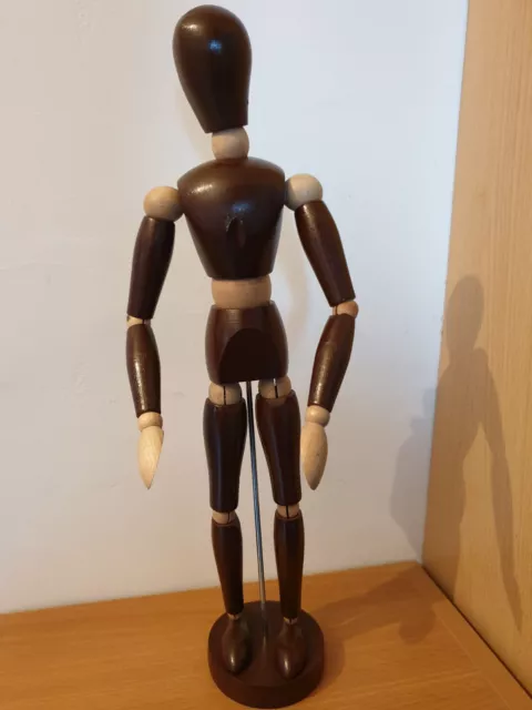 Mannequin articulé d'artiste en bois deux teintes