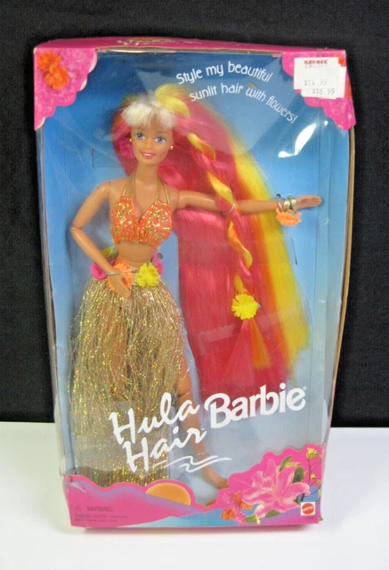 HULA HAIR BARBIE Doll 1996 Mattel 17047 NEW in Original Box 90.71