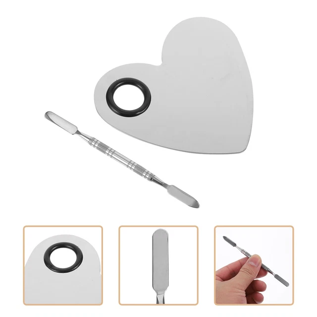 Paleta de acero inoxidable bandeja de acuarela base mezcla pigmento de manicura