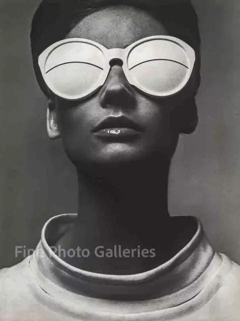 1960s Sunglasses By RICHARD AVEDON Female Fashion Large Format Duotone Photo Art