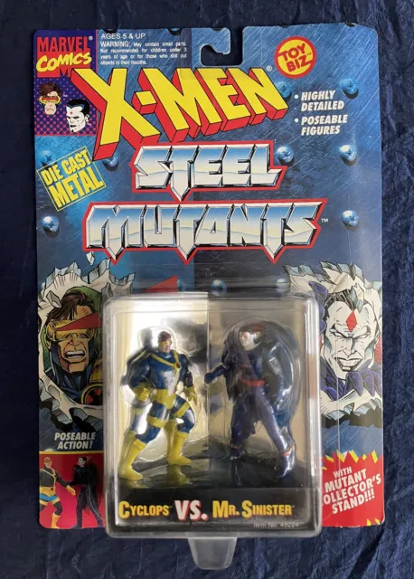VINTAGE (1994) X-Men: Steel Mutants - Cyclops vs. Mr. Sinister [Diecast] NEW/NIB