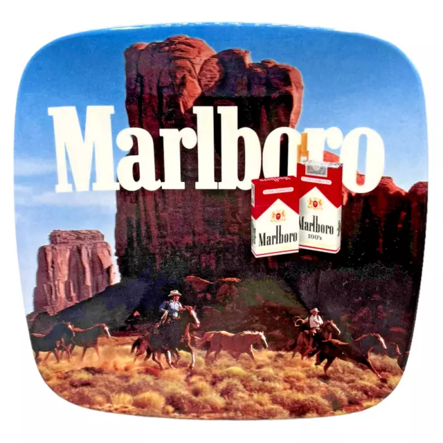 Marlboro Ornamin Geldteller Zahlteller Werbung Western-Motiv Cowboy Pferde Tabak
