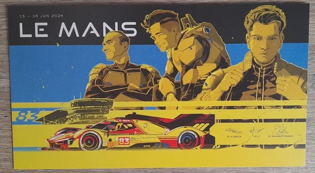Carte Dédicacée Ferrari #51 – 24 Heures Du Mans 2025, AF Corse, 15x15