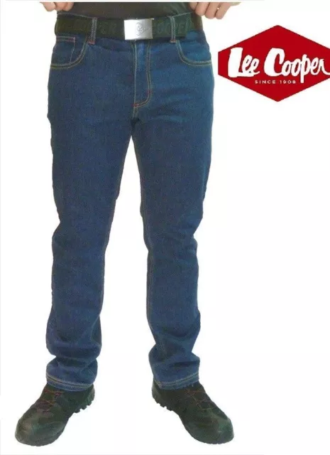 Lee Cooper 218 blau Stretch Denim Arbeitsjeans klassische Passform 5 Taschen 30-42