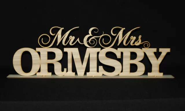 Personalised. Mr & Mrs SURNAME. Mrs & Mrs Surname. Mr & Mr Surname. Table Sign 3