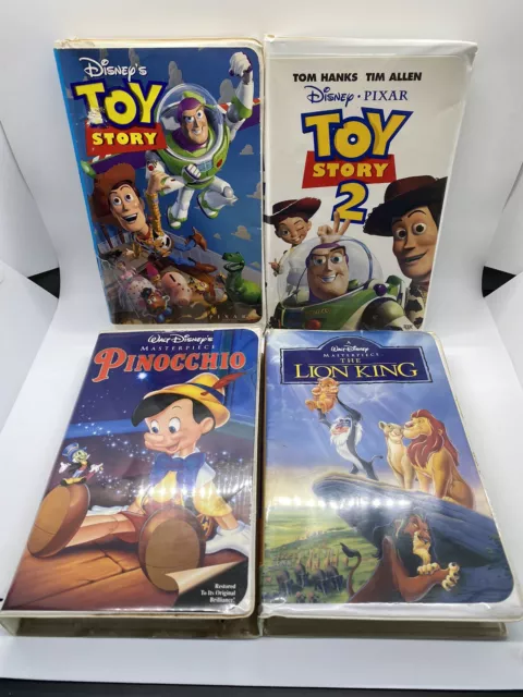 Disney VHS Movie Lot - Toy Story, Lion King, Pinocchio