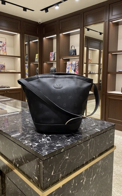 Sac à Main En Cuir Vintage Bleu Nuit ITALY - Petite Taille, Qualité Exceptionnelle, Occasion TBE